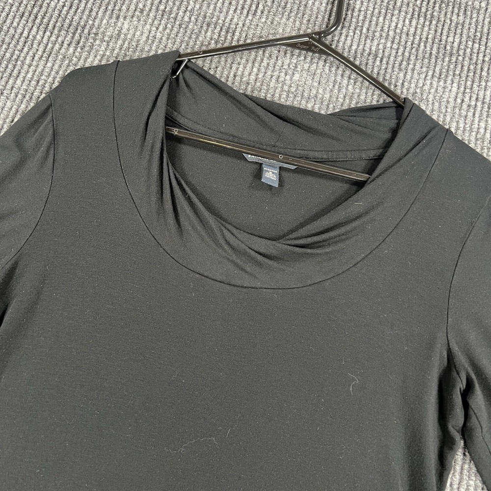 Banana Republic Blouse Shirt Womens Medium Black Long Sleeve Stretch Casual